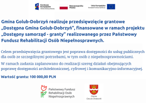 Tablica informująca o dofinansowaniu