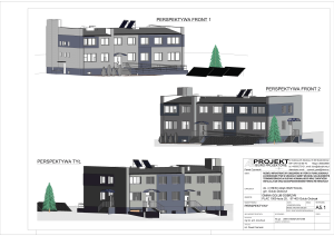 Projekt wstępny elewacji budynku we Wrockach