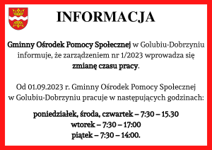 Zmiana czasu pracy