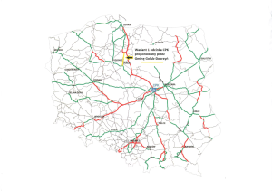 Mapa przedstawiająca 1 z proponowanych wariantów