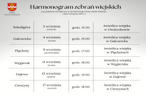 Harmonogram zebrań wiejskich