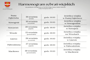Harmonogram zebrań wiejskich