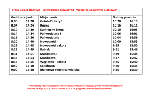 Rozkład jazdy