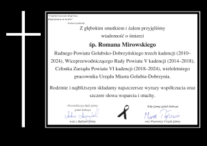 Kondolencje - ś.p. Roman Mirowski