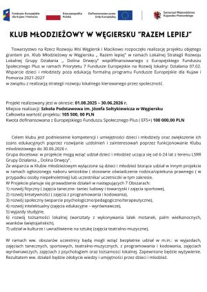 Informacje o projekcie 1/2