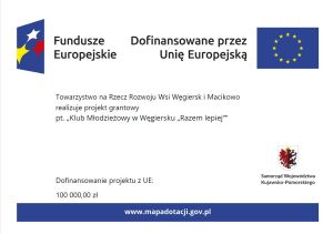 Tablica informująca o dofinansowaniu