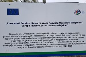 Przebudowa otwartego zbiornika retencyjnego służącego do gromadzenia wód opadowych i roztopowych w miejscowości Gałczewo