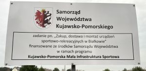 Tablica informująca o dofinansowaniu