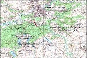 Mapa z planowanym nowym etapem ścieżki