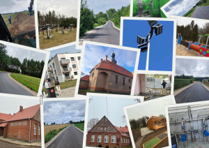 Kolaż zdjęć z wykonanymi inwestycjami