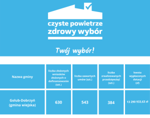 Informacja o realizacji programu "Czyste powietrze"
