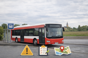 Autobus na przystanku