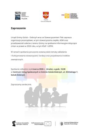 Treść zaproszenia na spotkanie