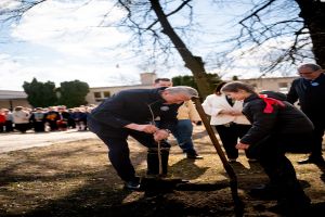 Uczestnicy jubileuszu 25-lecia nadania imienia szkole w Ostrowitem