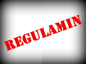 Napis "REGULAMIN"