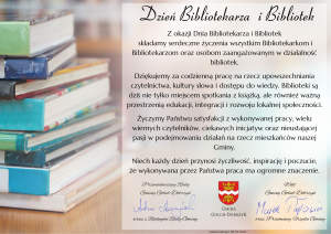 Życzenia z okazji Dnia Bibliotekarza