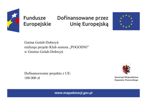 Plakat informujący o dofinansowaniu