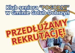 Napis "Przedłużamy rekrutację"