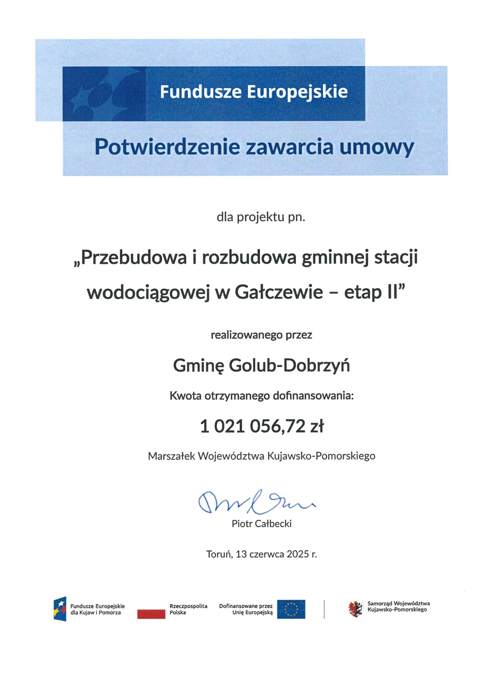 Dwie kolejne inwestycje z dofinansowaniem FEdKP 2021-2027