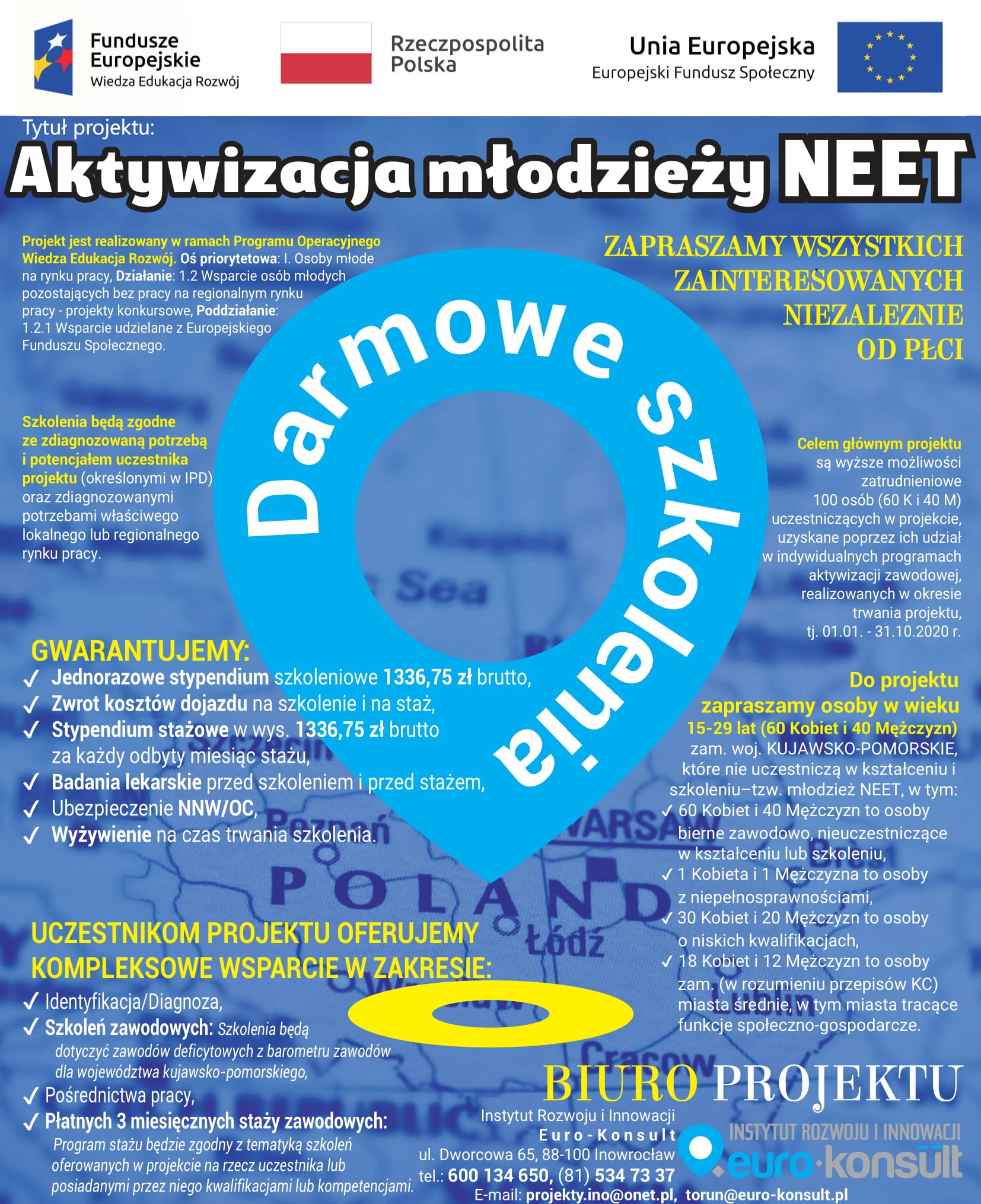 Plakat „Aktywizacja młodzieży NEET”