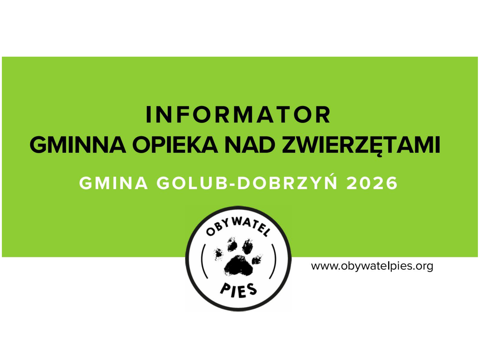 Informator dot. pomocy zwierzętom