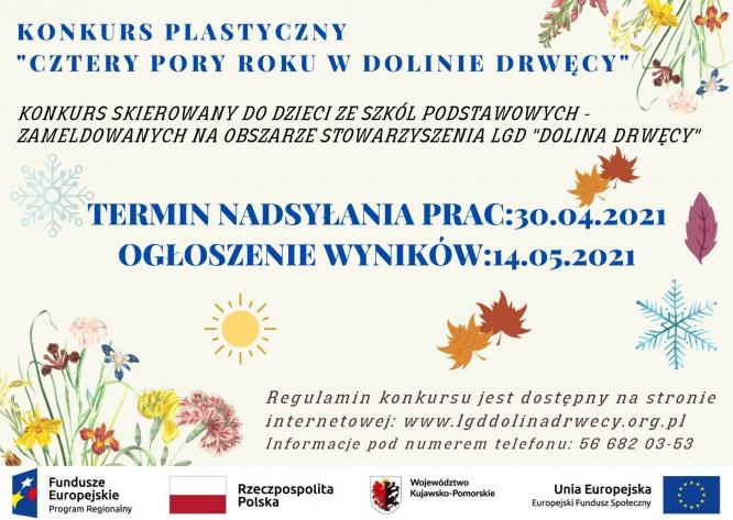 Konkurs plastyczny "Cztery pory roku w Dolinie Drwęcy"