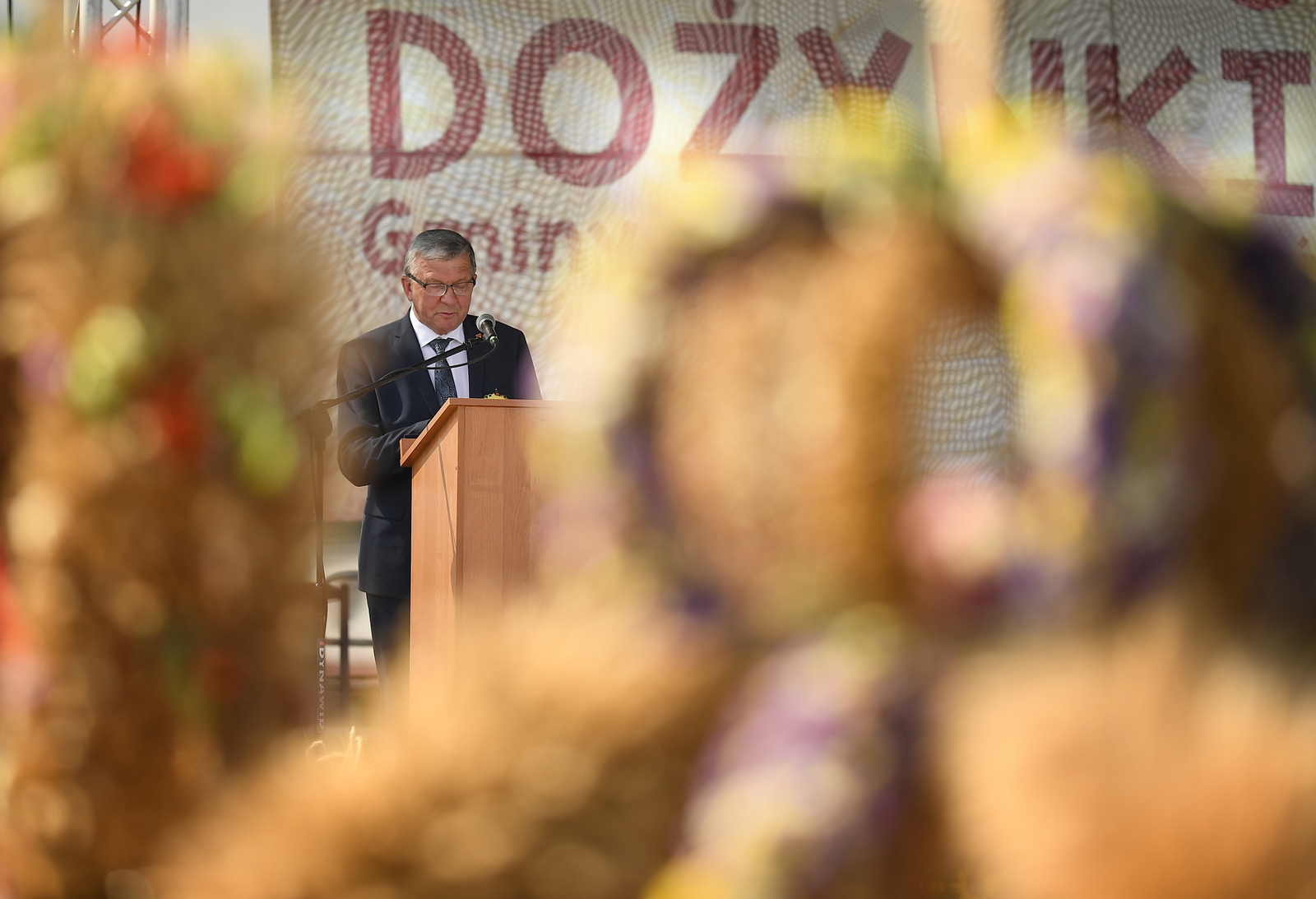 Wójt Marek Ryłowicz podczas przemówienia