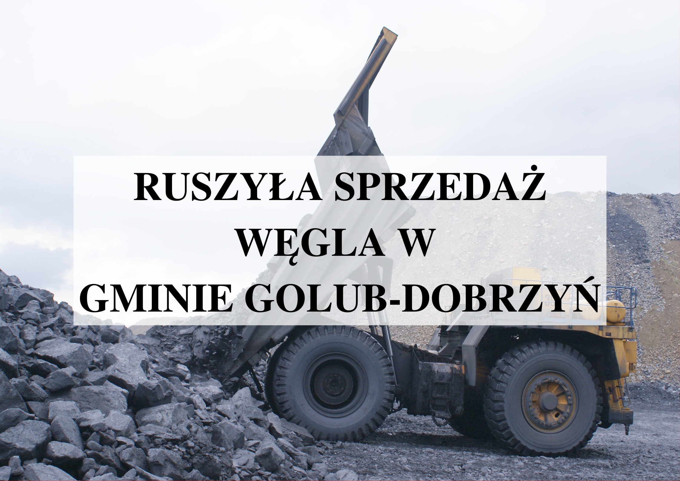 Ruszyła sprzedaż węgla w Gminie Golub-Dobrzyń