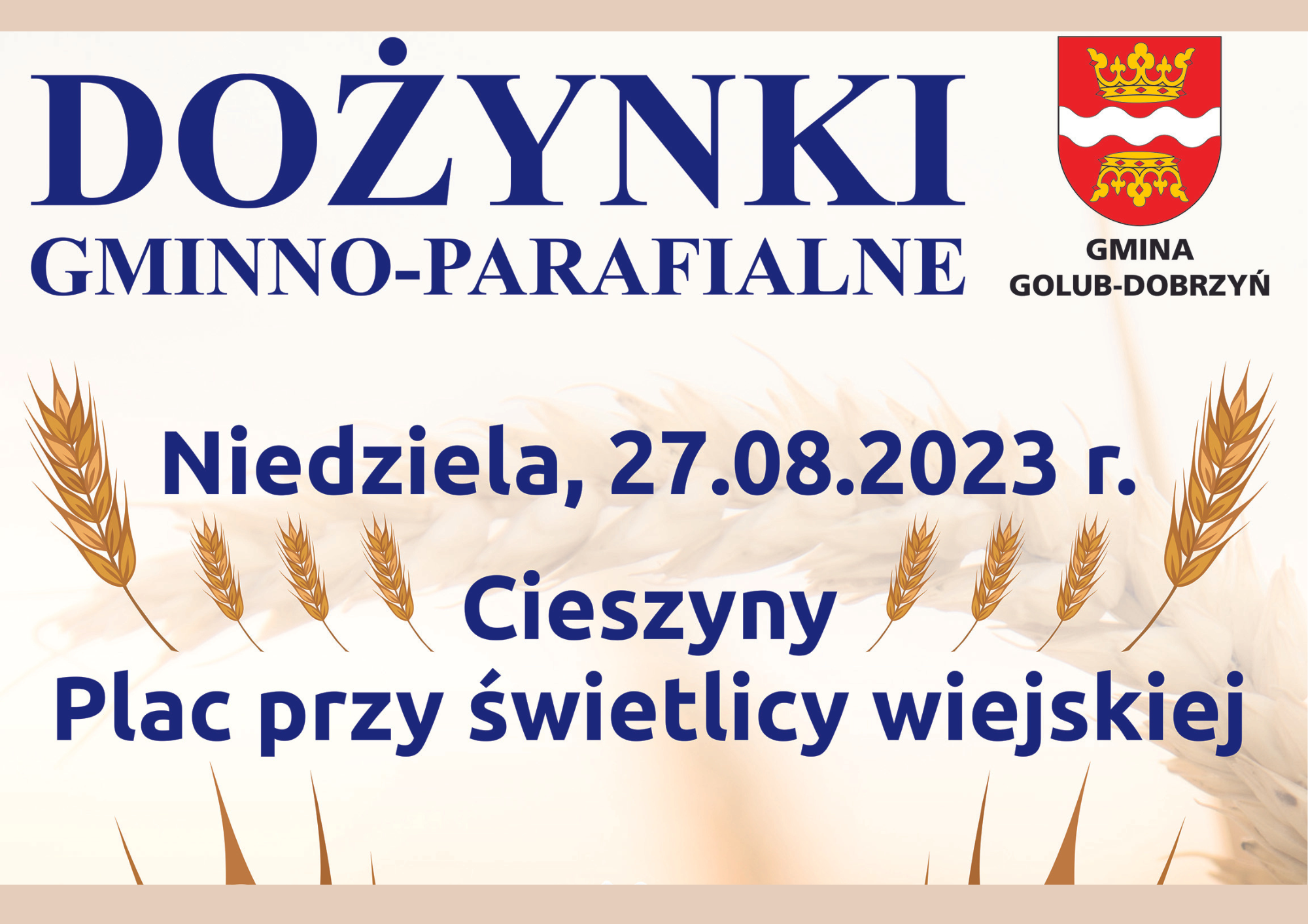 Zapraszamy na Dożynki Gminno-Parafialne